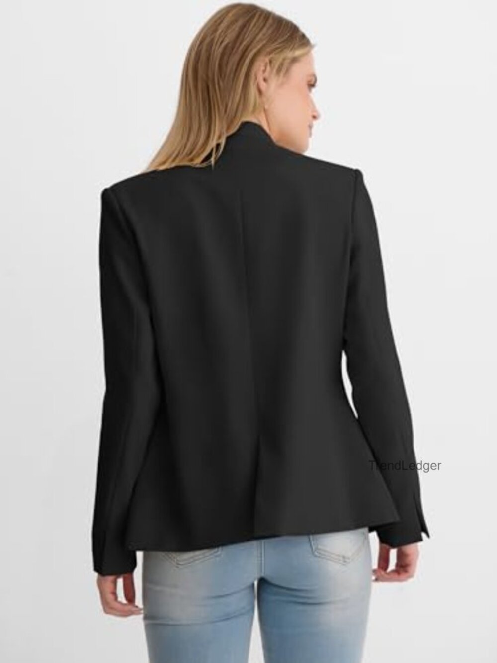Womens Blazer Business Casual Long Sleeve Lapel Open Front Suit Jacket Dressy - Picture 5 of 7